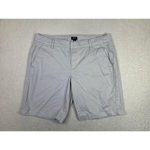J Crew Chino Shorts Womens 12 Gray 9" Inseam Stretch Casual Twill Summer